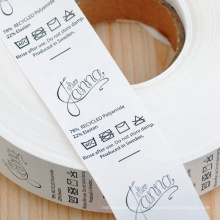 Garment label  thermal transfer printed  nylon taffeta  wash  ribbon